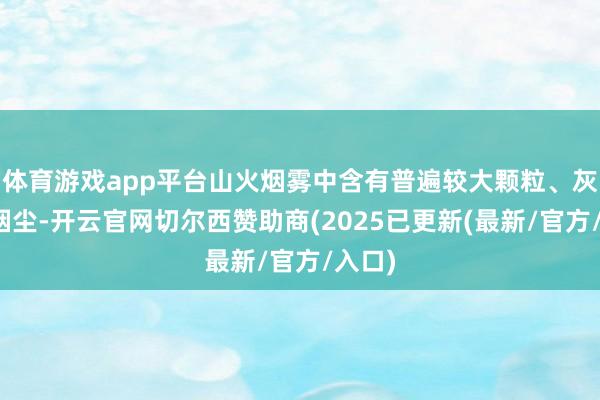 体育游戏app平台山火烟雾中含有普遍较大颗粒、灰烬和烟尘-开云官网切尔西赞助商(2025已更新(最新/官方/入口)
