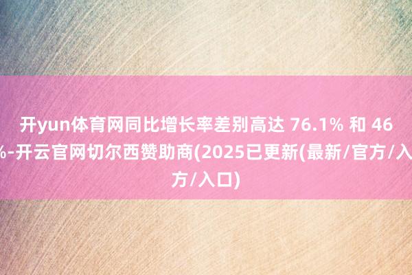 开yun体育网同比增长率差别高达 76.1% 和 46.6%-开云官网切尔西赞助商(2025已更新(最新/官方/入口)