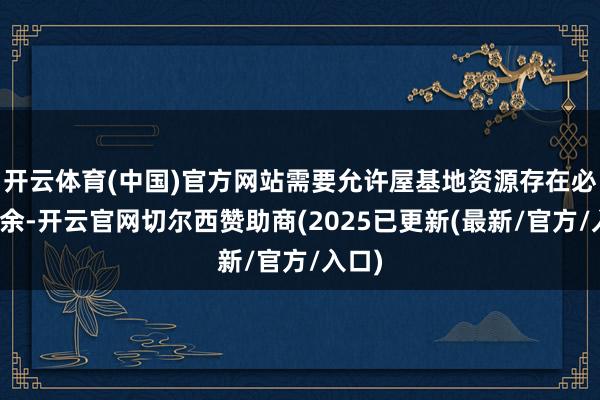 开云体育(中国)官方网站需要允许屋基地资源存在必要冗余-开云官网切尔西赞助商(2025已更新(最新/官方/入口)