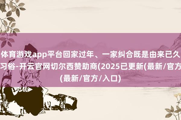 体育游戏app平台回家过年、一家纠合既是由来已久的传统习俗-开云官网切尔西赞助商(2025已更新(最新/官方/入口)