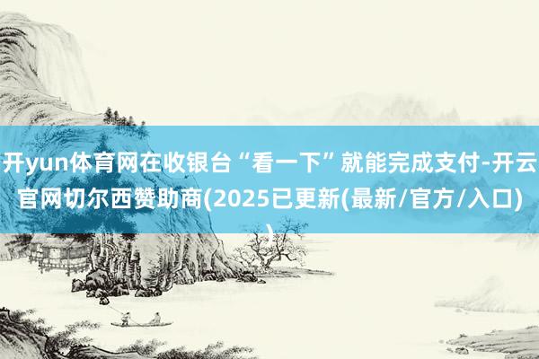 开yun体育网在收银台“看一下”就能完成支付-开云官网切尔西赞助商(2025已更新(最新/官方/入口)